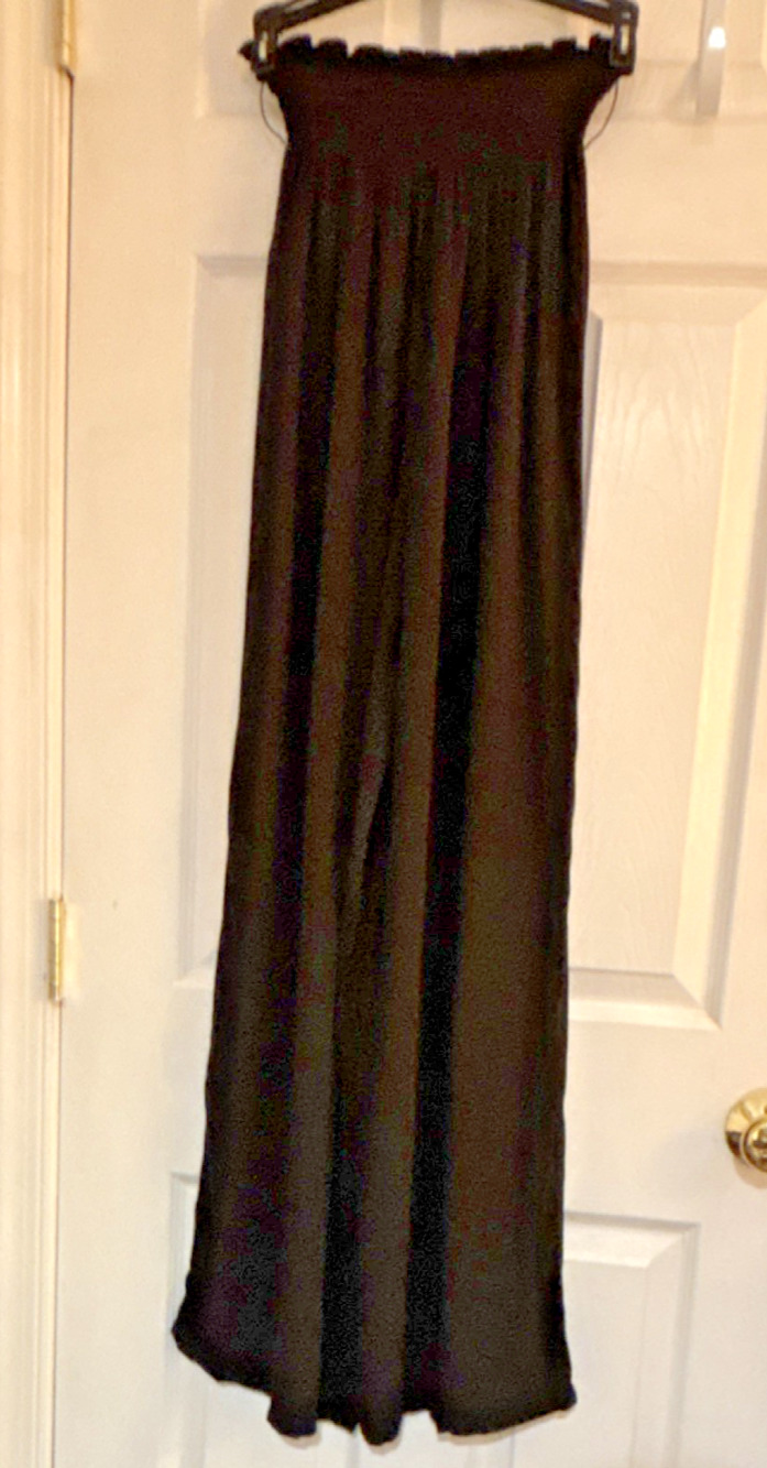 Forever 21 Black Smocked Wide-Leg pant 100% Rayon Size S